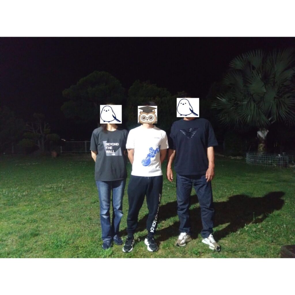 ３人で記念撮影